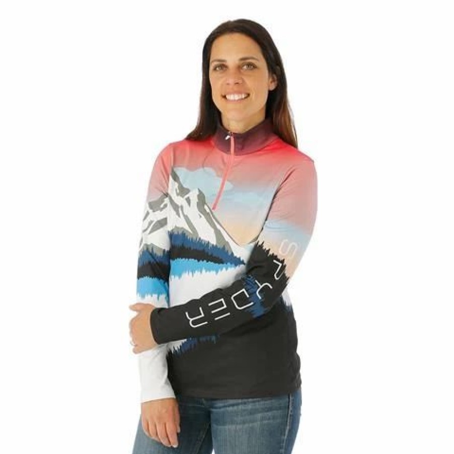 Women * | Spyder Sundowner Zip T-Neck Women'S Tropic