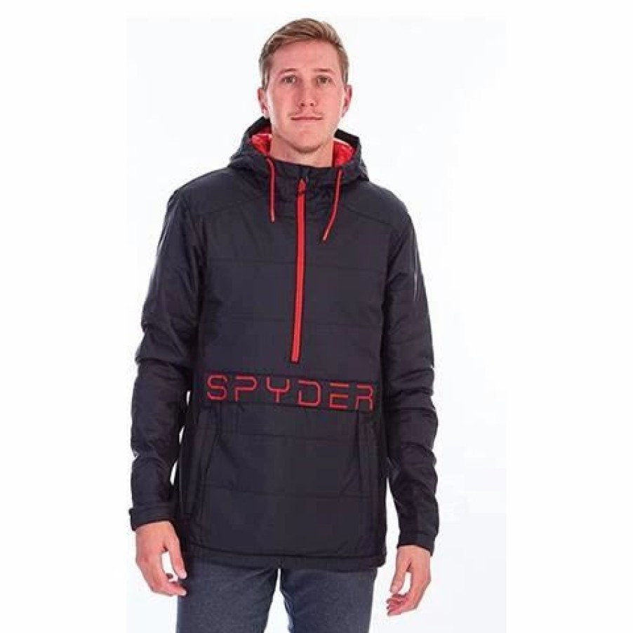 Men * | Spyder Force Anorak Jacket Men'S Black