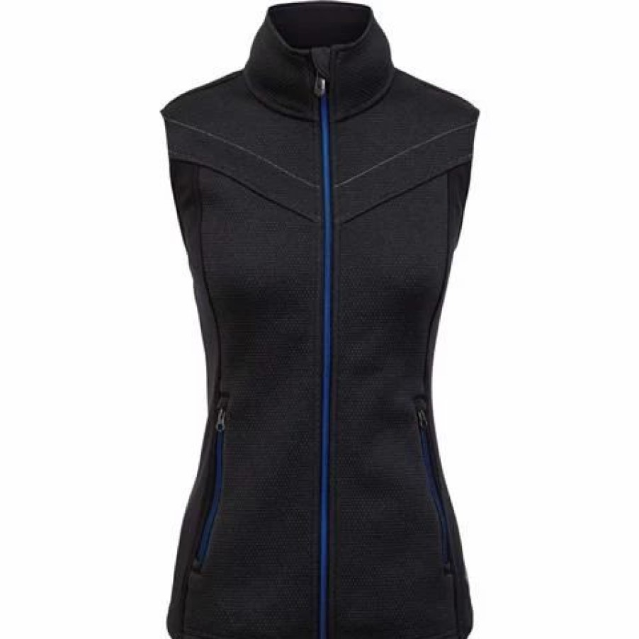 Men * | Spyder Spyder Encore Fleece Vest Women'S Black