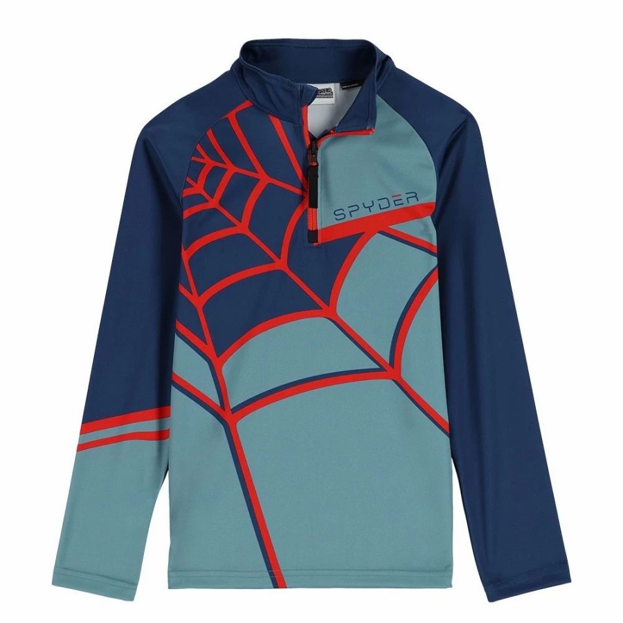 Kids * | Spyder Web 1/2-Zip Turtleneck Mid-Layer Top (Boys')