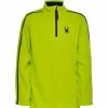 Kids * | Spyder Speed Fleece Zip T-Neck Boy'S Sharp Lime