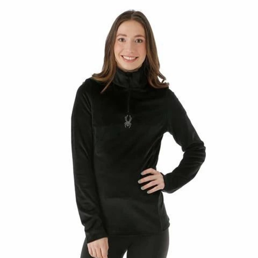 Women * | Spyder Shimmer Bug Zip T-Neck Women'S 2023 Model