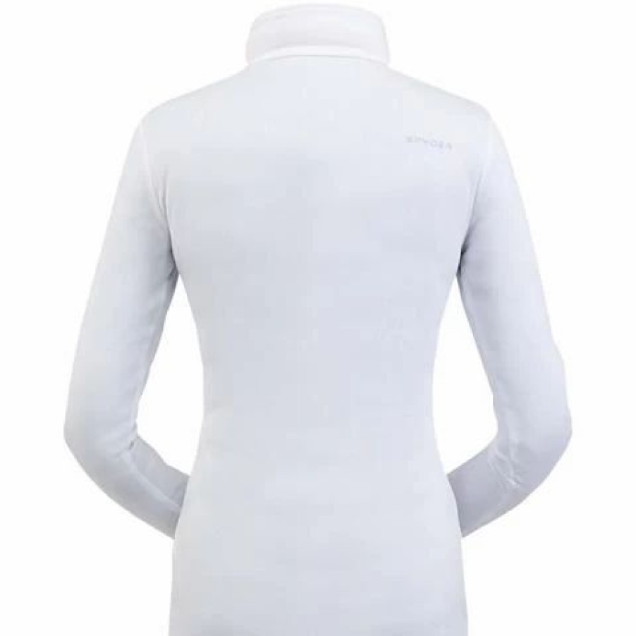 Women * | Spyder Tempting Zip T-Neck Women'S White