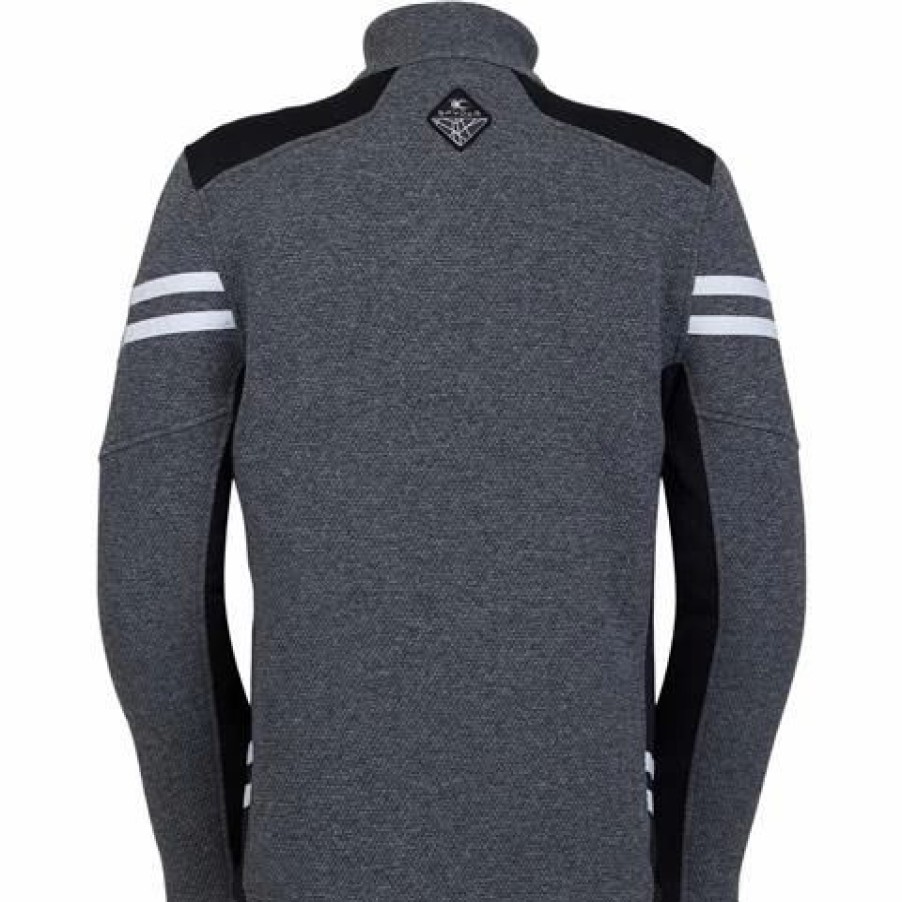 Men * | Spyder Wengen Half Zip Fleece Jacket Men'S Ebony