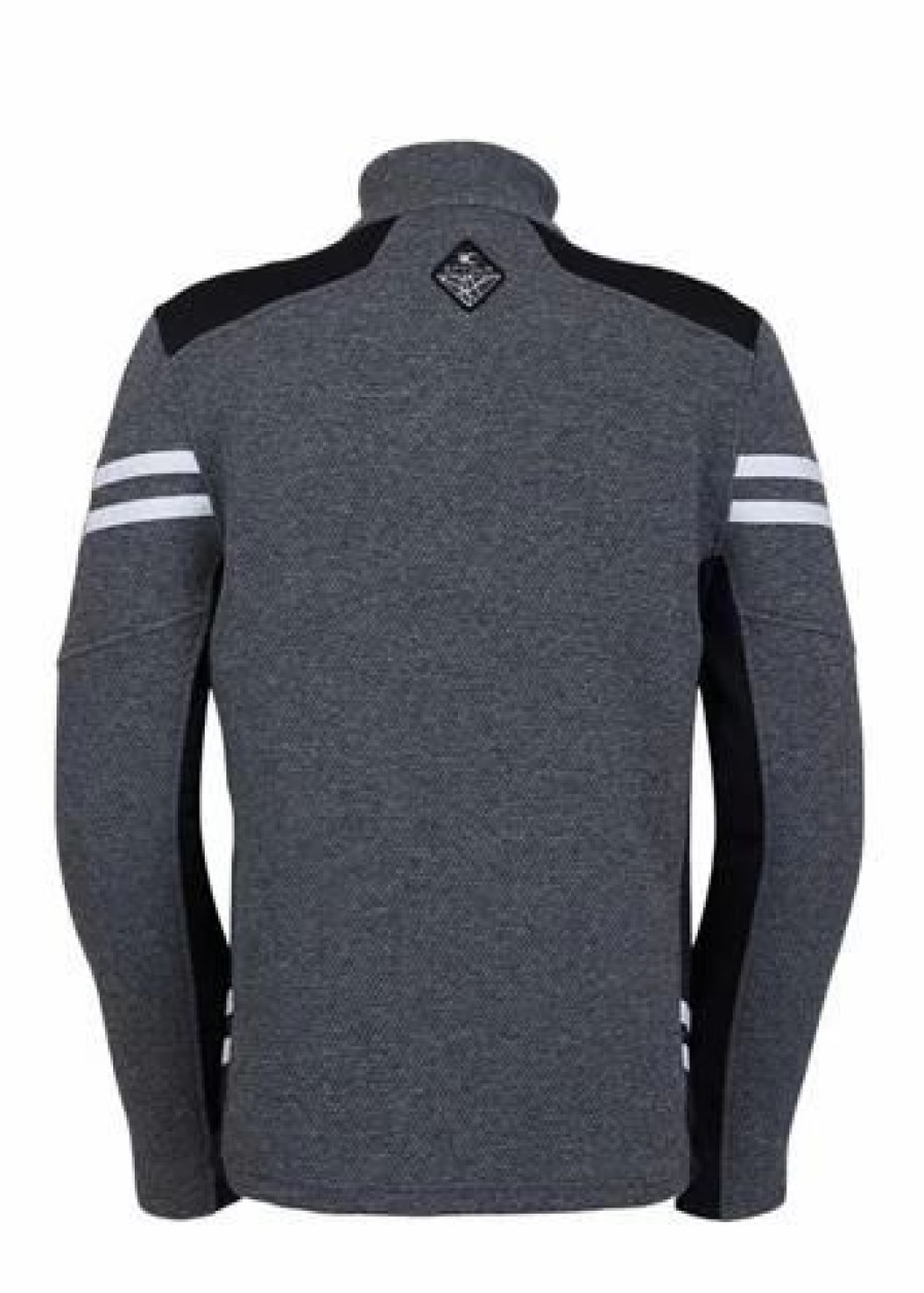 Men * | Spyder Men'S Wengen Half Zip Fleece Jacket Ebony