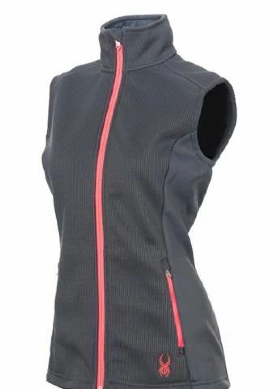 Men * | Spyder W15 Women'S Melody Full Zip Mid Weight Core Sweater Vest