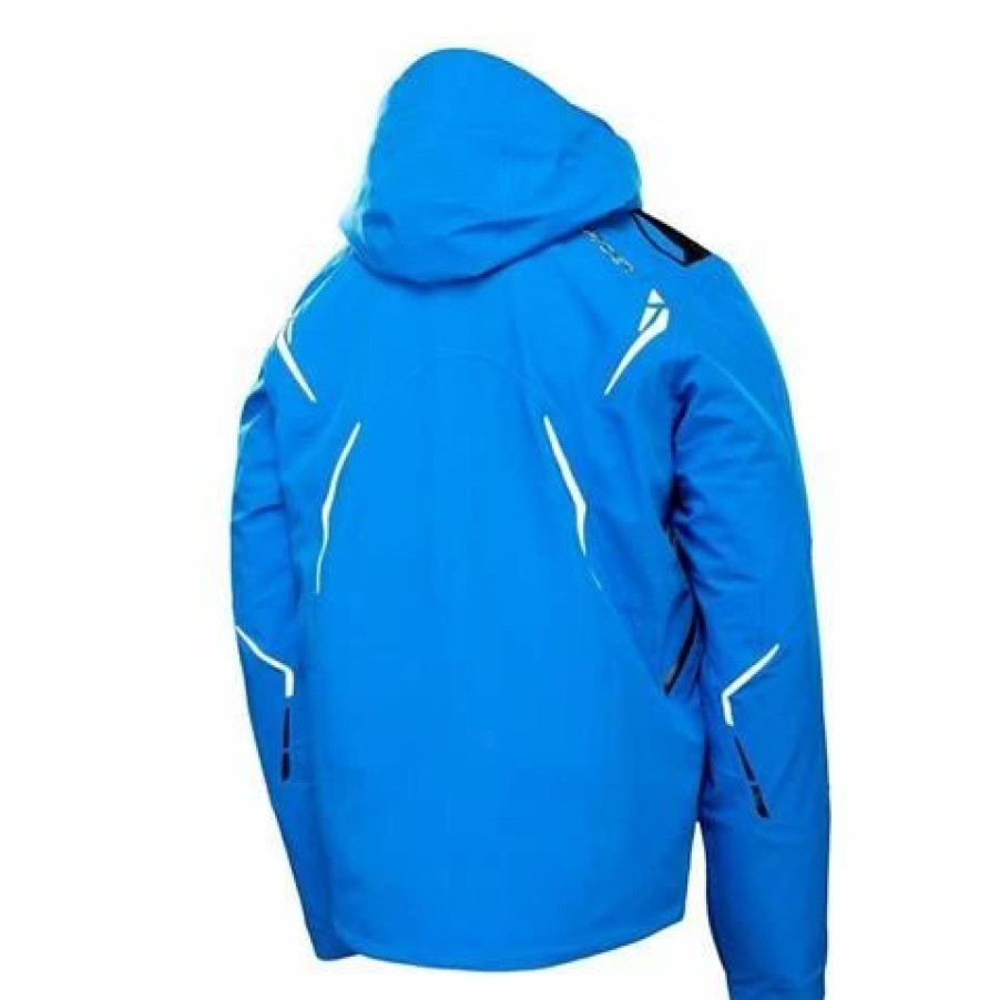 Men * | Spyder Spyder Monterosa Jacket Men'S Stratos Blue/White/Black